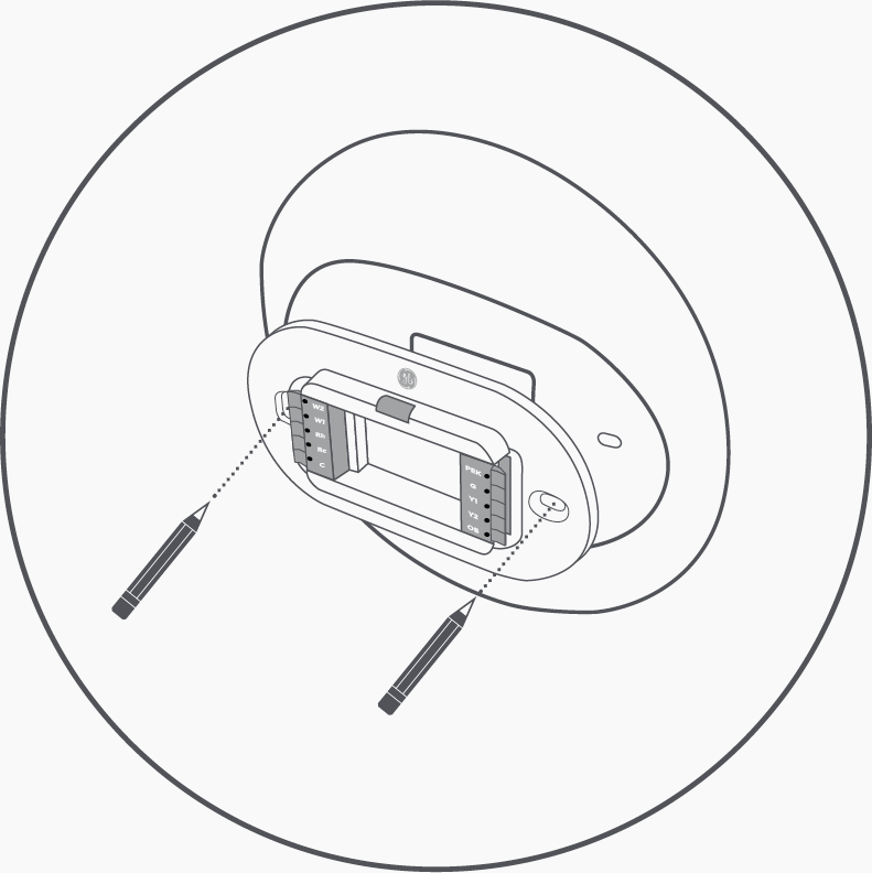 Smart thermostat installation: How to screw in the back plate with the trim plate.