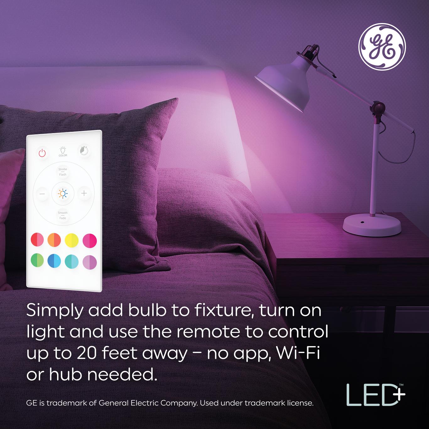 GE LED+ Color-Changing Light Bulbs | A19 Bulbs