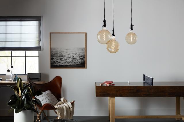 Vintage light in game room