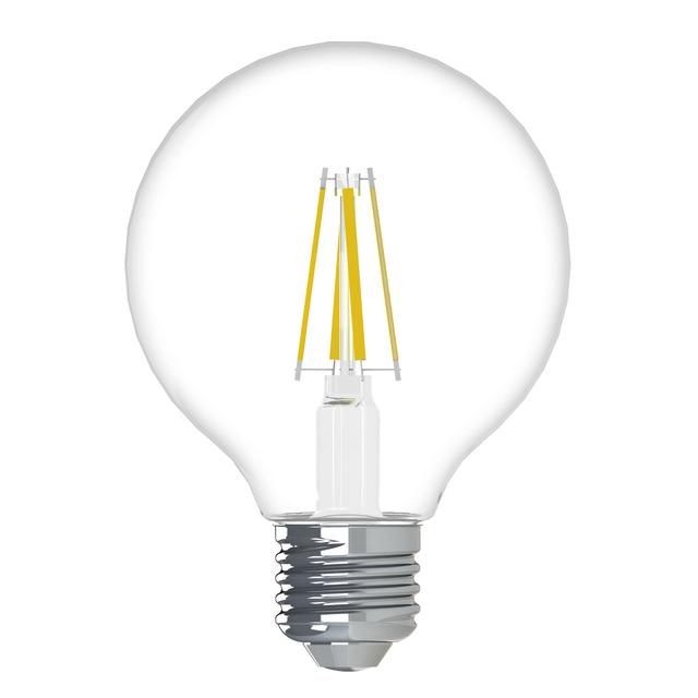 GE Relax HD LED 60 Watt Replacement, Soft White, G25 Vanity - Globe Bulbs (2 Pack)