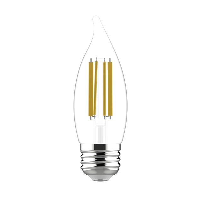 GE Ultra Bright LED 75 Watt Replacement, Soft White, CA11 Deco - Candle Bulbs (2 Pack)