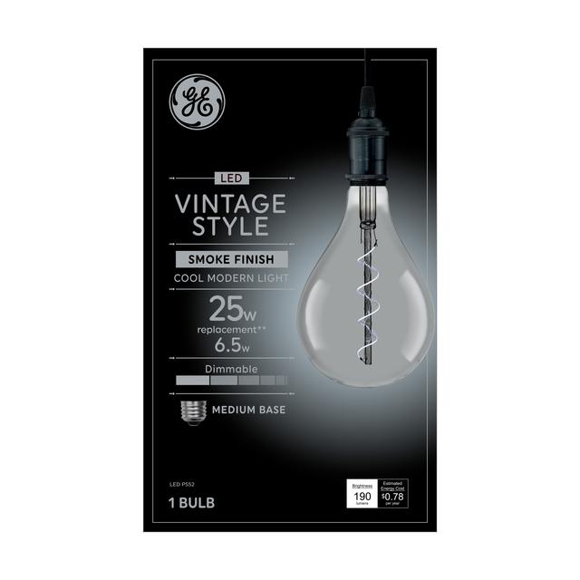 GE Vintage LED 25 Watt Replacement, Daylight, PS52 Deco - Globe Bulbs (1 Pack)