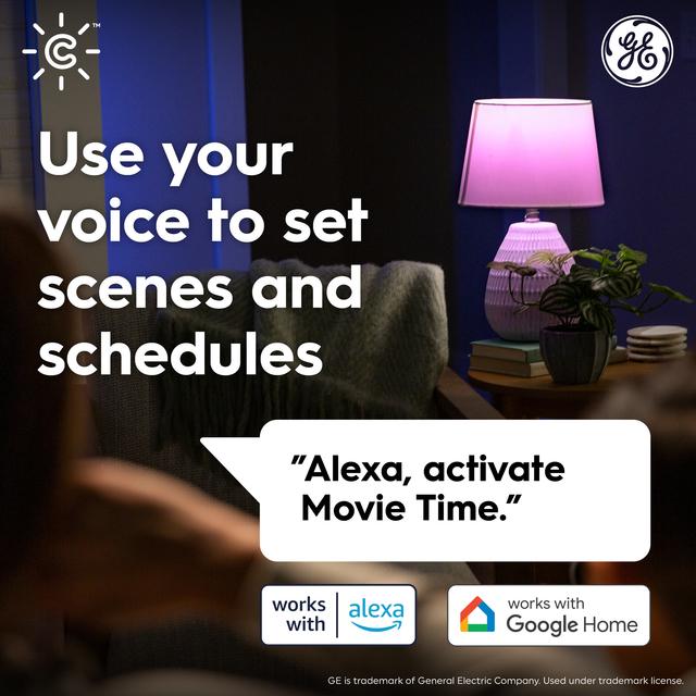 Cync Full Color reveal® Smart Bulb (1 LED A19 Bulb), 60W Replacement, Bluetooth/Wifi Enabled, Works With Alexa, Google Assistant Without Hub