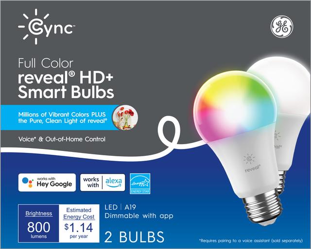 GE Cync Reveal Bulbs Smart LED Light Bulbs Color Changing Works