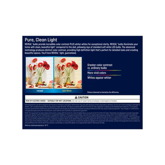 GE Reveal HD+ LED 40 Watt Replacement, Reveal, G25 Vanity - Globe Bulbs (2 Pack)