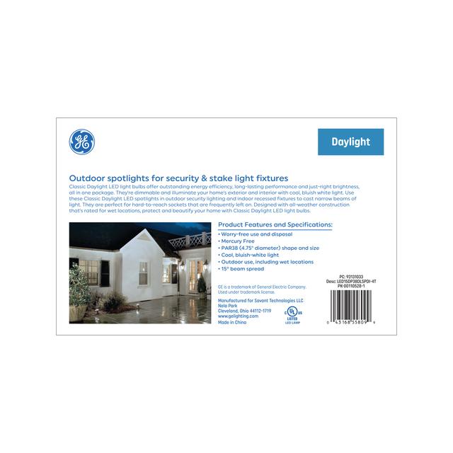 GE Classic LED 90 Watt Replacement, Daylight, PAR38 Outdoor Spotlight Bulbs (4 Pack)