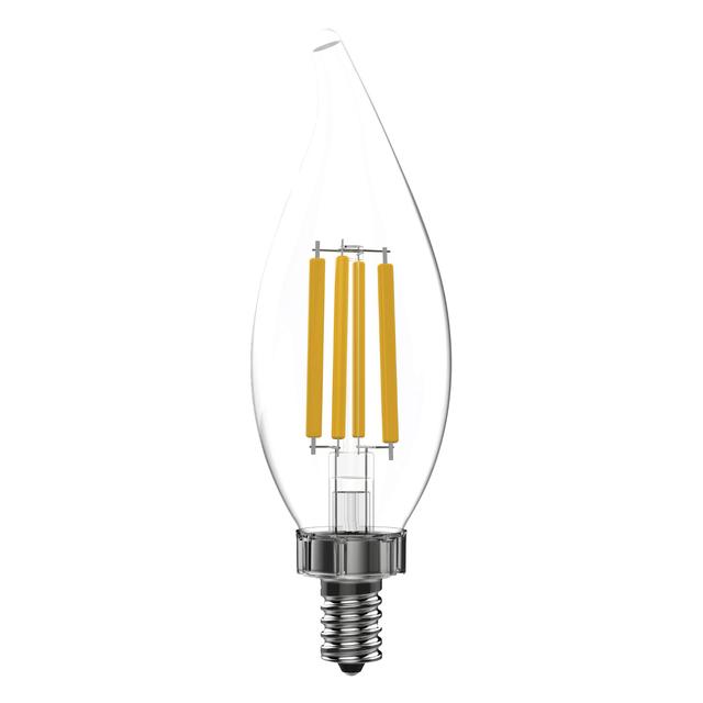 GE Ultra Bright LED 75 Watt Replacement, Soft White, CA11 Deco - Candle Bulbs (2 Pack)