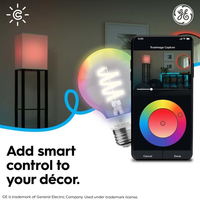 Product Image of Cync Full Color Direct Connect Smart Bulbs (2 LED G25 Bulbs), 60W Replacement, Bluetooth/Wifi Enabled, Works With Alexa, Google Assistant Without Hub