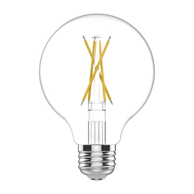 GE Ultra Bright LED 100 Watt Replacement, Daylight, G25 Vanity - Globe Bulbs (2 Pack)