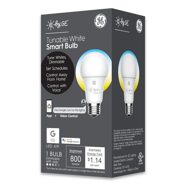 Front package of C by GE Tunable White A19 Smart LED Bulb (1-Pack)