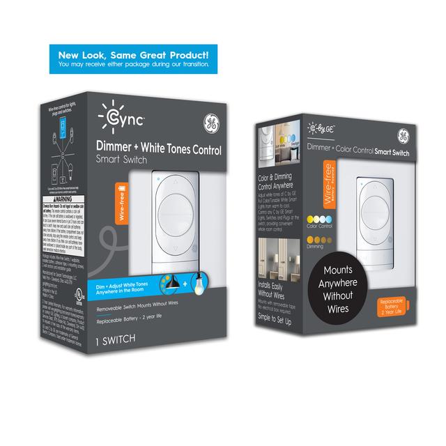 Product Image of GE CYNC Dimmer Smart Switch, Wire-Free, Dimmer + White Tones Control with Bluetooth, No Wiring Required (Packaging May Vary)