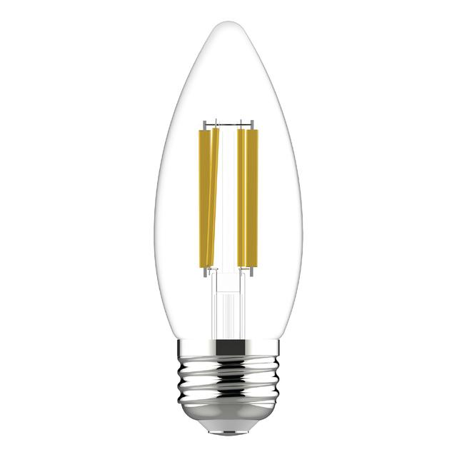 GE Ultra Bright LED 100 Watt Replacement, Soft White, B12 Deco - Candle Bulbs (3 Pack)