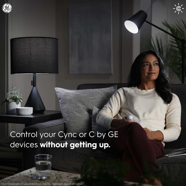 Back package of GE CYNC Smart Remote, Dimmer Remote, Bluetooth, Battery Powered (Packaging May Vary)