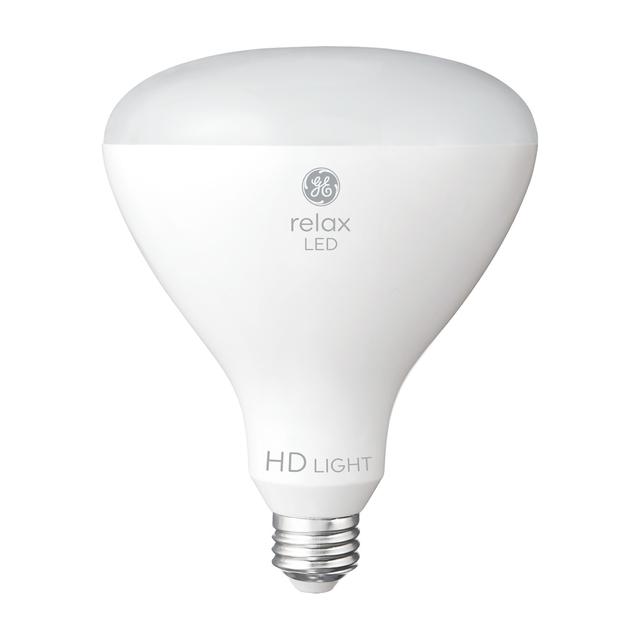 GE Relax HD LED 90 Watt Replacement, Soft White, BR40 Indoor Floodlight Bulbs (2 Pack)
