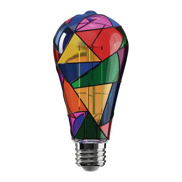 Product Image of GE 25 Watt Replacement Stained Glass Decorative ST19 LED Light Bulb (1-Pack)