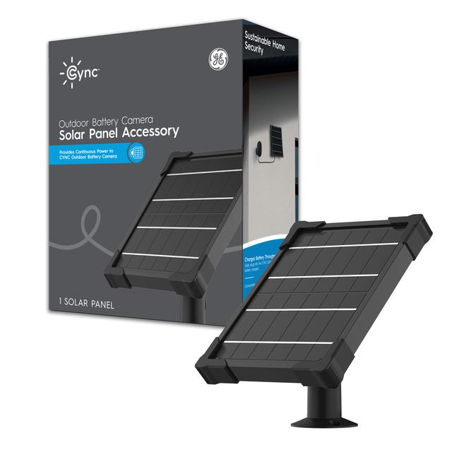 Front package of GE CYNC Smart Camera Solar Panel Accessory 1CT