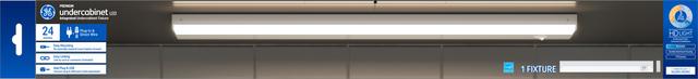 Front package of GE Undercabinet LED 3-Color 17W LED Plug-in & Direct Wire 24in Linkable Integrated Light Fixture