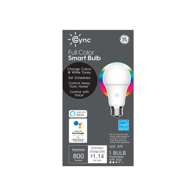 GE Cync Lampes Bluetooth Smart LED Couleur, Fonctionne avec Alexa et Google Assistant, Pack compatible Bluetooth (1 ) 