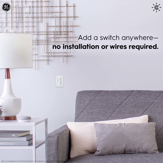 Back package of GE CYNC Dimmer Smart Switch, Wire-Free, Bluetooth, No Wiring Required (Packaging May Vary)