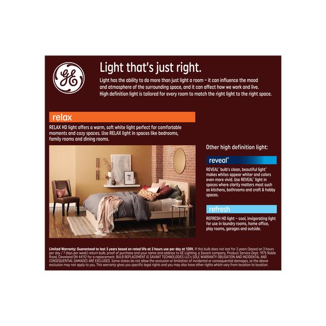 GE Relax HD LED 65 Watt Replacement, Soft White, BR30 Indoor Floodlight Bulbs (2 Pack)