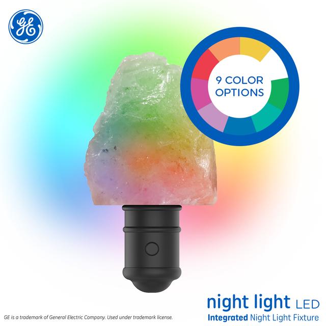 GE Night Light LED Himalayan Salt Color-Changing Decorative Plug-in Fixture (1-Pack)
