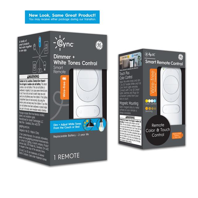 Product Image of GE CYNC Smart Remote, Dimmer Remote + White Tones Control, Bluetooth, Battery Powered (Packaging May Vary)
