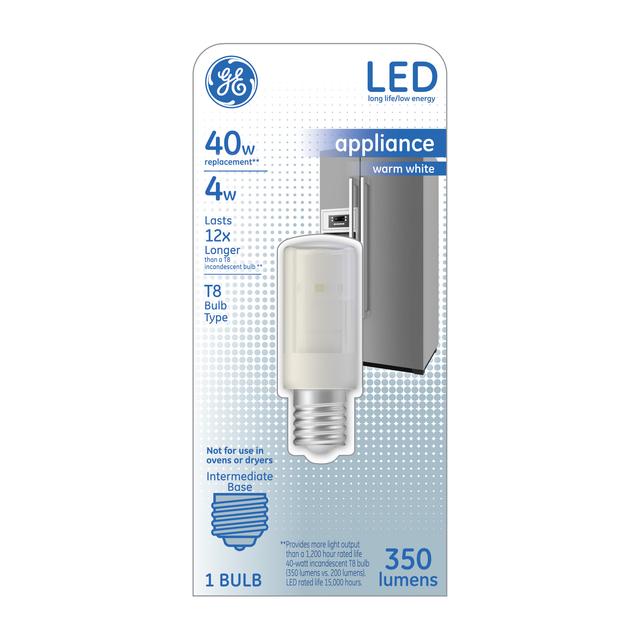 GE Specialty LED 40 Watt Replacement, Warm White, T8 Appliance Bulb (1 Pack)