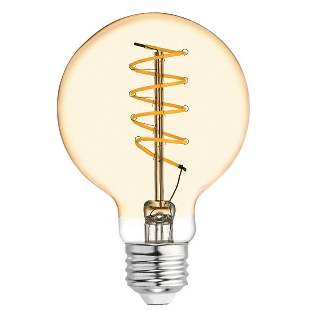 GE Vintage LED 60 Watt Replacement, Candle Light, G25 Globe Light Bulb (1 Pack)