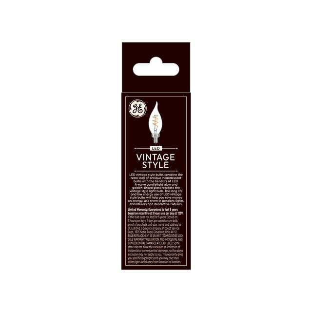 GE Vintage LED 25 Watt Replacement, Candlelight, CA11 Deco - Candle Bulbs (1 Pack)