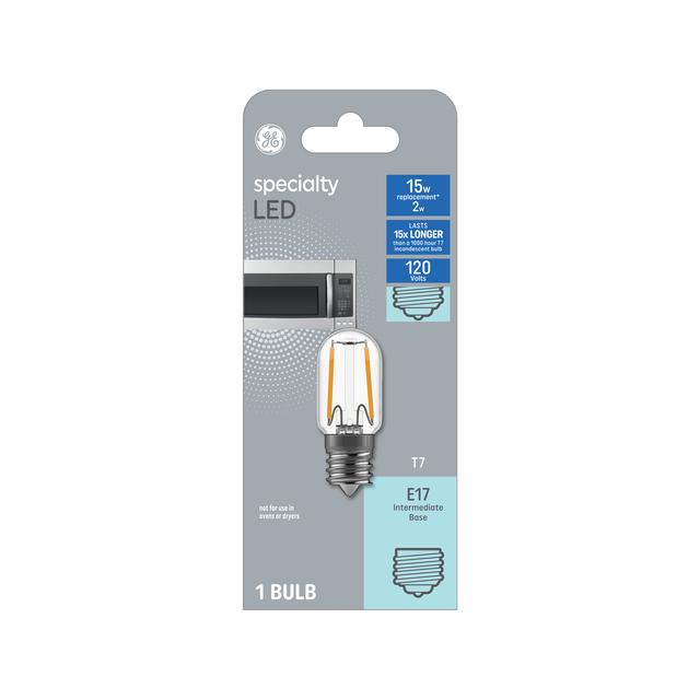 Remplacement de la lampe à DEL de spécialité GE 15 , blanc doux, T7 paquet d’ampoules pour appareils électroménagers (1 )
