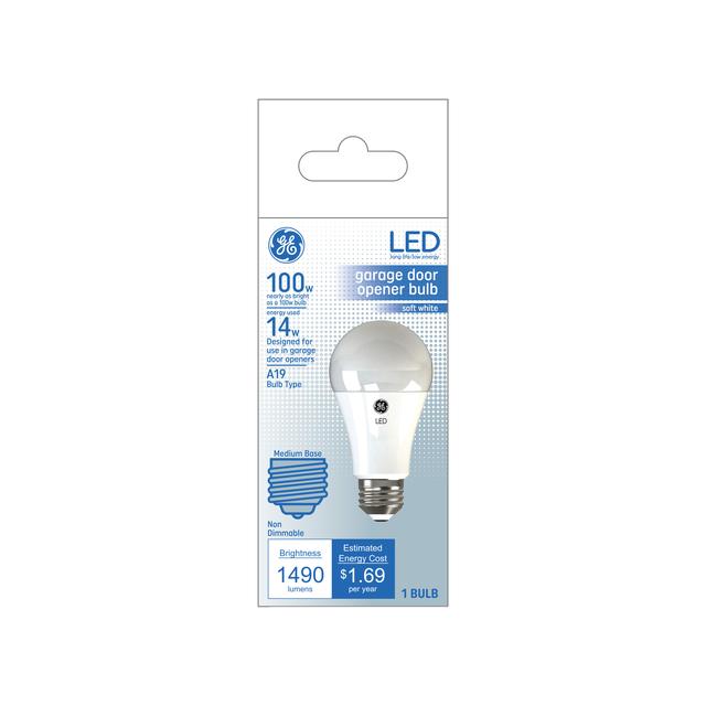 GE Basic LED 100 Watt Replacement, Soft White, A19 Garage Door Opener Bulb (1 Pack)