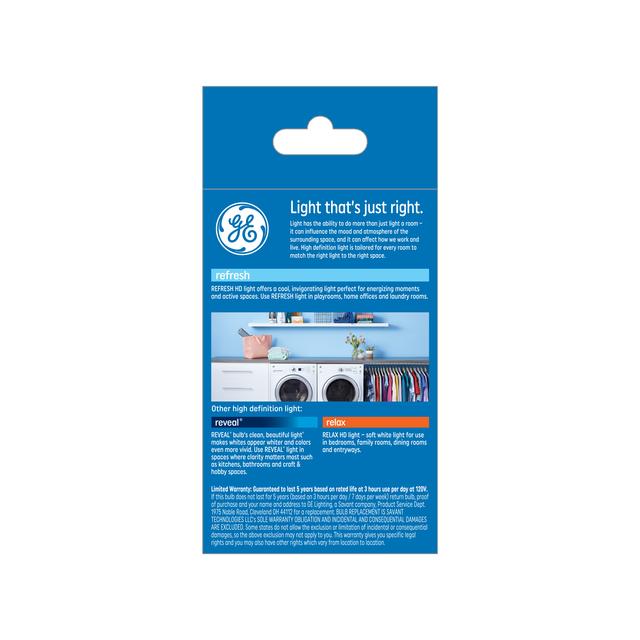 GE Refresh HD LED 40 Watt Replacement, Daylight, G25 Vanity - Globe Bulb (1 Pack)