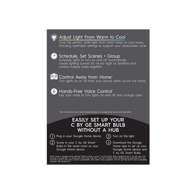 how to set up c by ge google home