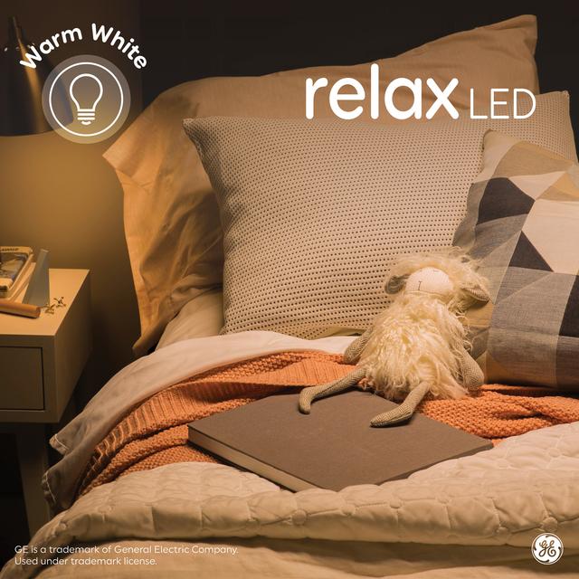 GE Relax HD A19 LED Light Bulbs, General Purpose Bulbs, 60 Watt