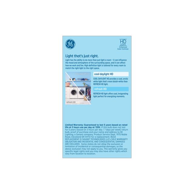 GE Refresh HD LED 100/70/30 Watt Replacement, Cool Daylight, A19 3-Way Bulbs (1 Pack)