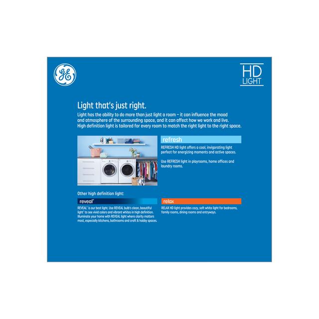 GE Refresh HD LED 90 Watt Replacement, Daylight, BR30 Indoor Floodlight Bulbs (2 Pack)