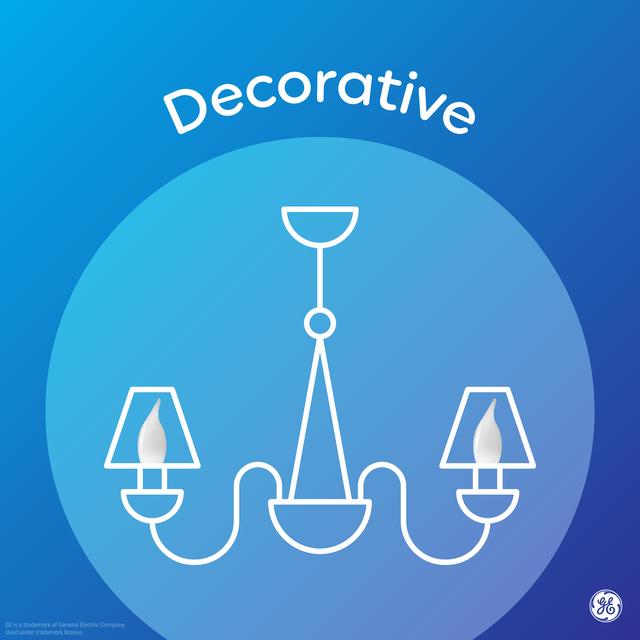 GE Classic LED 40 Watt Replacement, Soft White, CA11 Deco - Candle Bulbs (2 Pack)