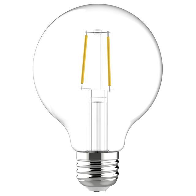 GE Relax HD LED 40 Watt Replacement, Soft White, G25 Vanity - Globe Bulbs (2 Pack)