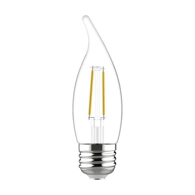 GE Basic LED 40 Watt Replacement, Soft White, CA11 Deco - Candle Bulbs (2 Pack)