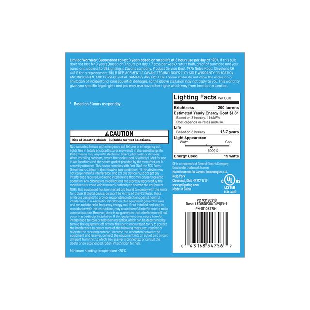 GE Classic LED 90 Watt Replacement, Daylight, PAR38 Outdoor Floodlight Bulb (1 Pack)