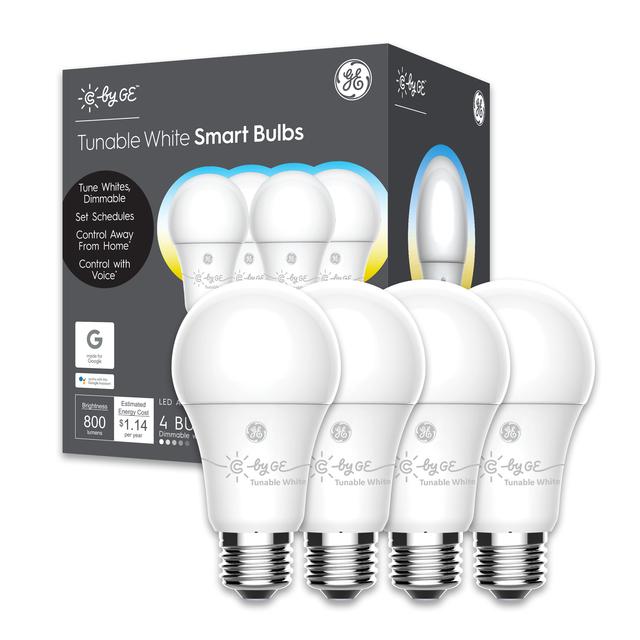 Front package of C by GE Tunable White A19 Smart LED Bulbs (4-Pack) (Packaging May Vary)
