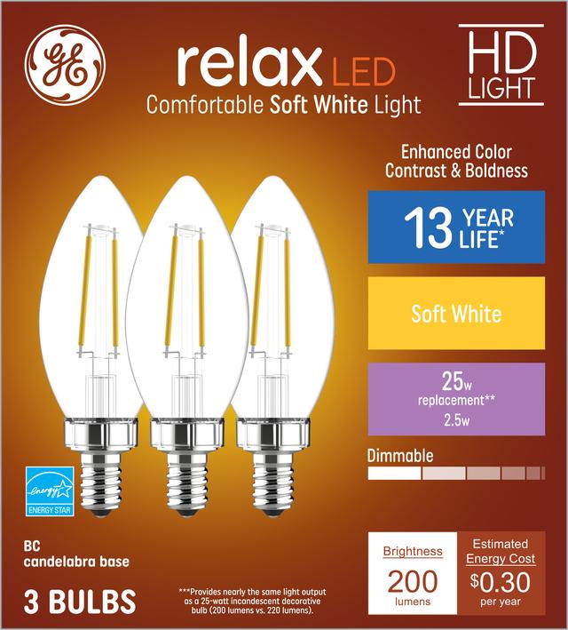 25 watt incandescent candelabra bulbs deals