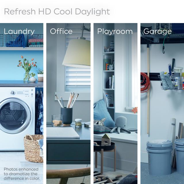 GE Refresh HD LED 60 Watt Replacement, Daylight, A15 Ceiling Fan Bulbs (2 Pack)