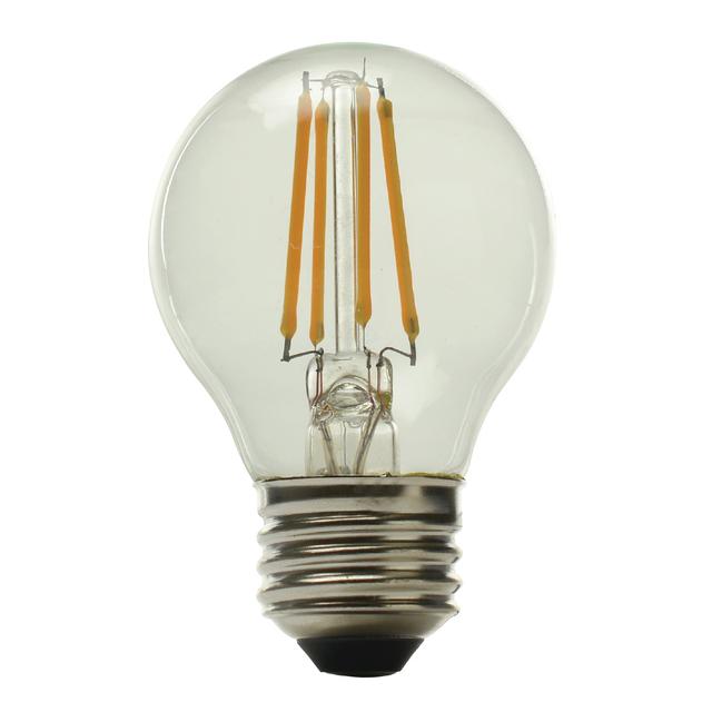 GE Basic LED 60 Watt Replacement, Soft White, G16.5 Vanity - Globe Bulbs (4 Pack)