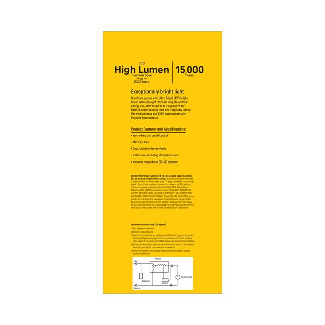 GE Ultra Bright LED 750 Watt Replacement, Daylight, T36 HID Bulb (1 Pack)