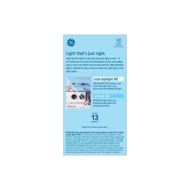 GE Refresh HD LED 40 Watt Replacement, Cool Daylight, T10 Deco - Tubular Bulbs (2 Pack)