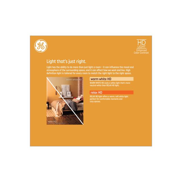 GE Relax HD LED 65 Watt Replacement, Warm White, BR30 Indoor Floodlight Bulbs (2 Pack)