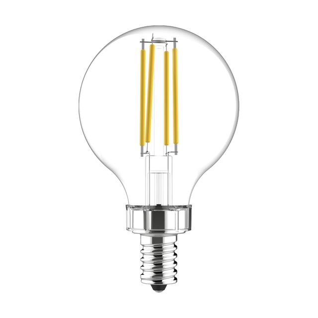 GE Refresh HD LED 60 Watt Replacement, Daylight, G16.5 Vanity - Globe Bulbs (2 Pack)