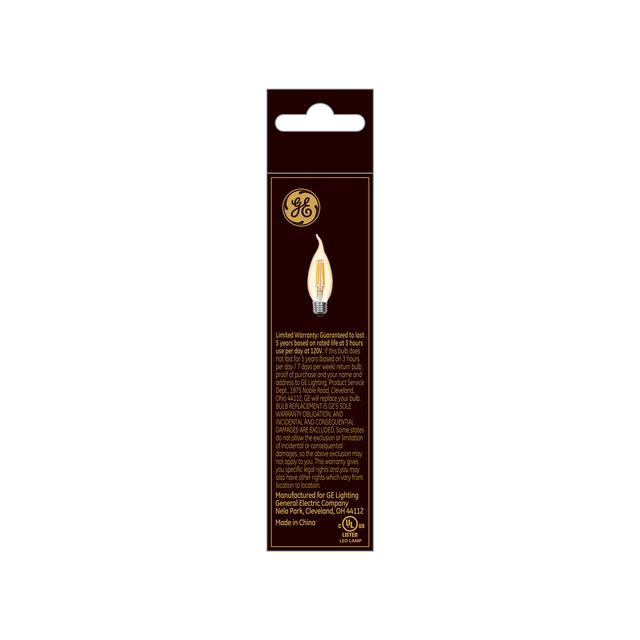 GE Vintage LED 40 Watt Replacement, Candlelight, CA11 Deco - Candle Bulbs (1 Pack)