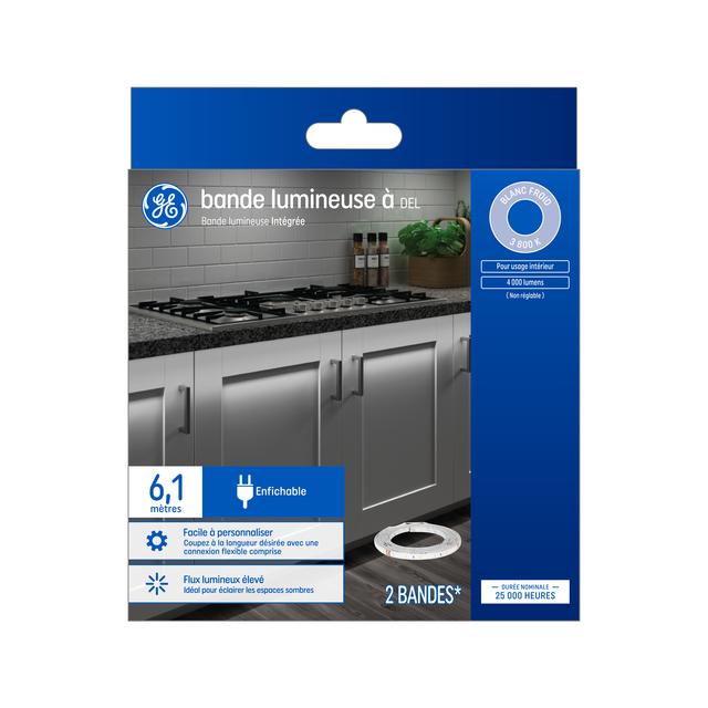 GE Cool White 42W LED 20ft Plug-In Tape Light Kits